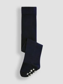 JoJo Maman Bébé Navy Cotton Rich Extra Thick Tights
