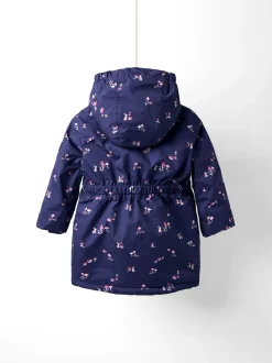 JoJo Maman Bébé Navy Ditsy Lined Parka