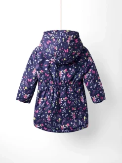 JoJo Maman Bébé Navy Fairy Lined Parka