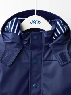 JoJo Maman Bébé Navy Fisherman Waterproof Jacket