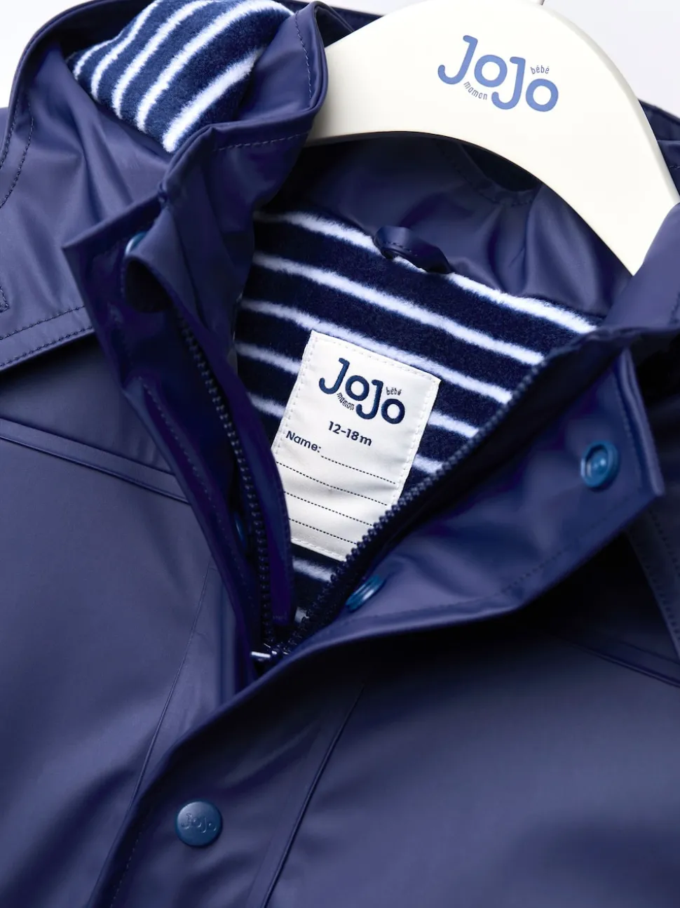 JoJo Maman Bébé Navy Fisherman Waterproof Jacket