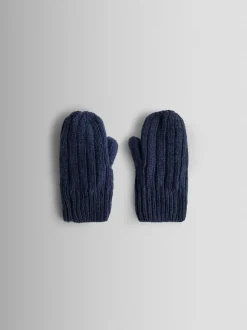 JoJo Maman Bébé Navy Knitted Mittens