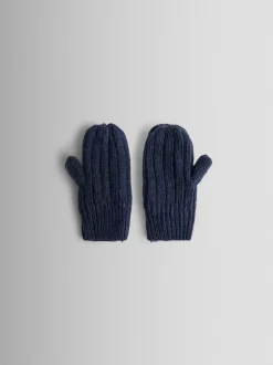JoJo Maman Bébé Navy Knitted Mittens