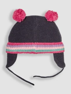 JoJo Maman Bébé Navy Unicorn Applique Hat