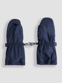 JoJo Maman Bébé Navy Unicorn Waterproof Fleece Lined Mittens
