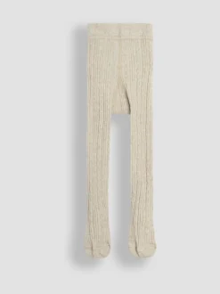 JoJo Maman Bébé Neutral Cable Ribbed Tights