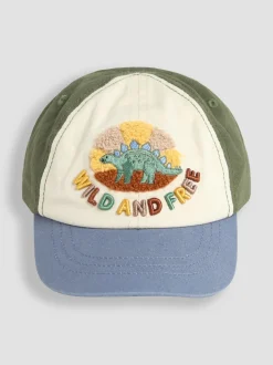 JoJo Maman Bébé Neutral Dinosaur Appliqué Cap