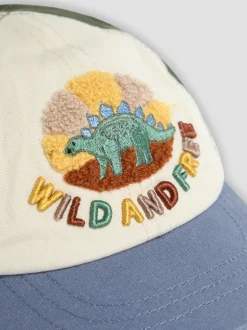 JoJo Maman Bébé Neutral Dinosaur Appliqué Cap