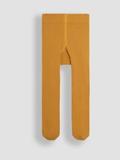 JoJo Maman Bébé Ochre 2-Pack Cotton Rich Tights