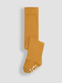 JoJo Maman Bébé Ochre 2-Pack Cotton Rich Tights