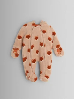 JoJo Maman Bébé Orange Fox Cosy Borg Character Pramsuit