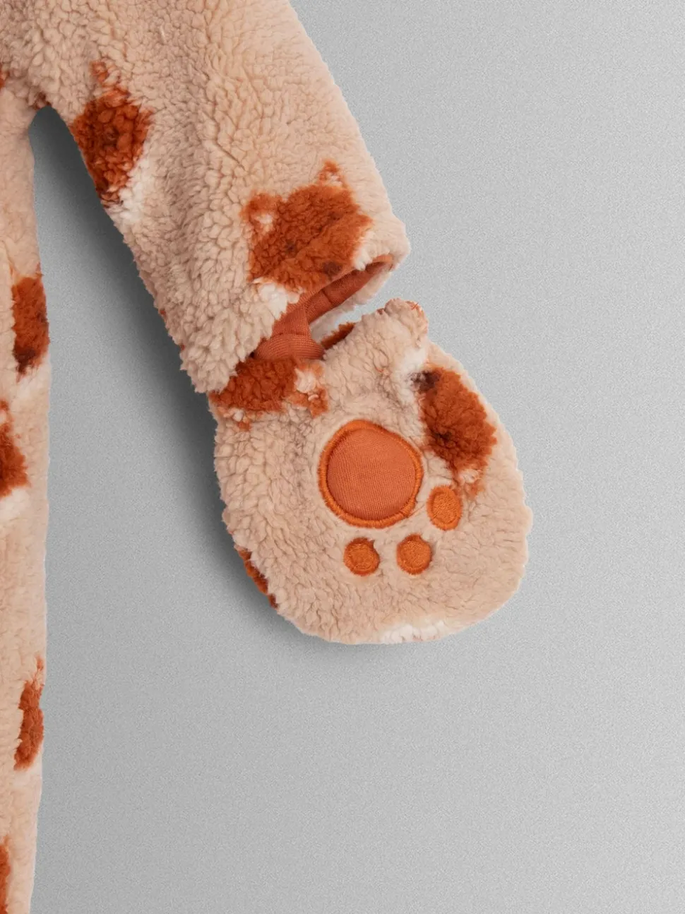 JoJo Maman Bébé Orange Fox Cosy Borg Character Pramsuit