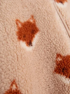 JoJo Maman Bébé Orange Fox Cosy Borg Character Pramsuit