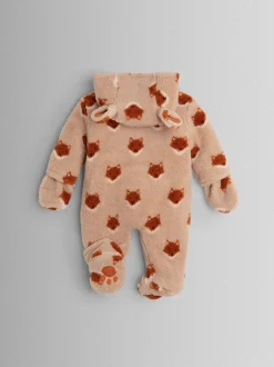 JoJo Maman Bébé Orange Fox Cosy Borg Character Pramsuit