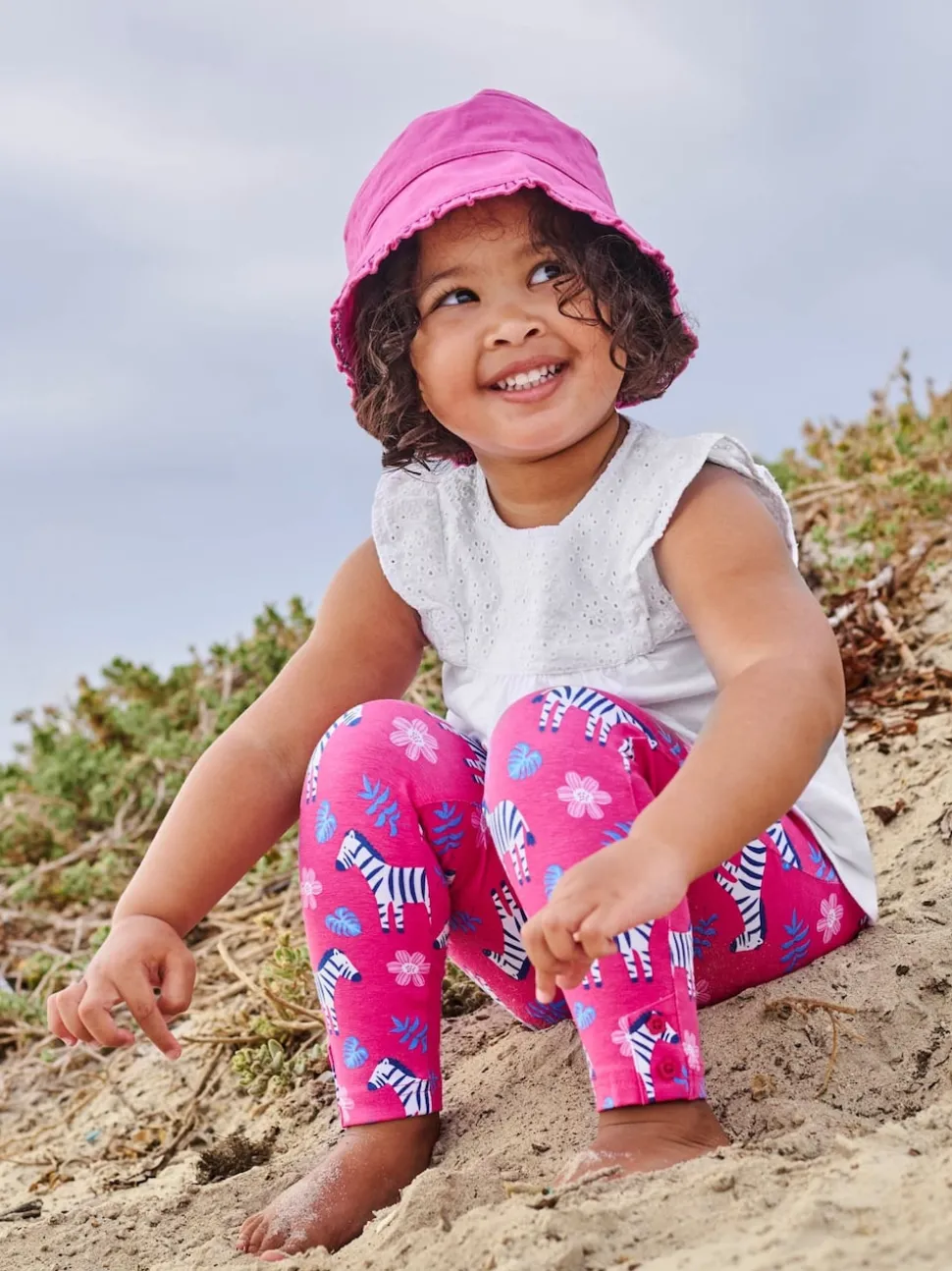 JoJo Maman Bébé Orchid Pretty Twill Sun Hat