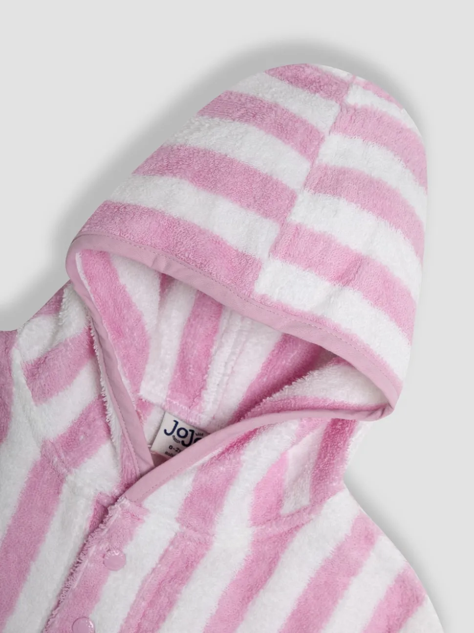 JoJo Maman Bébé Pale Pink Appliqué Towelling Poncho