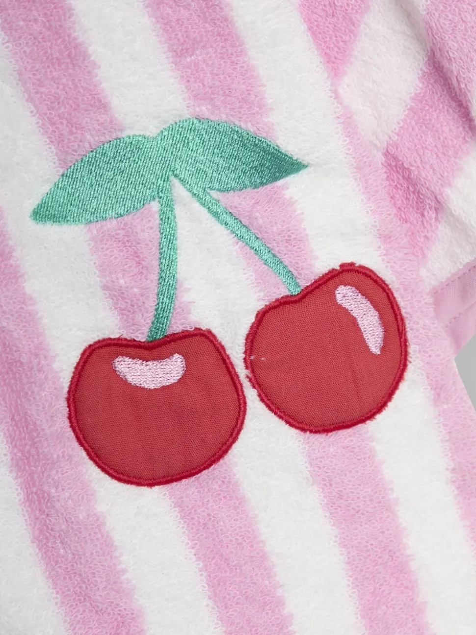 JoJo Maman Bébé Pale Pink Appliqué Towelling Poncho