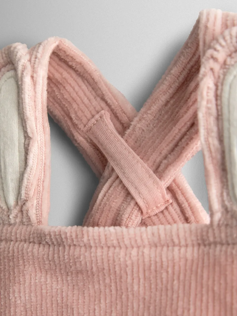 JoJo Maman Bébé Pale Pink Bunny Dungaree Dress & Body Set