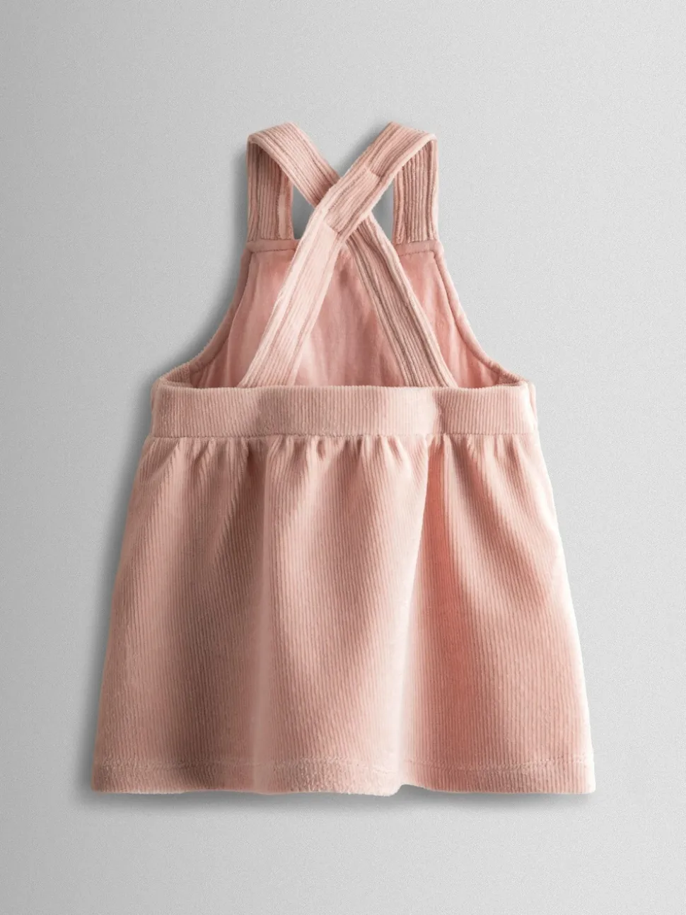 JoJo Maman Bébé Pale Pink Bunny Dungaree Dress & Body Set