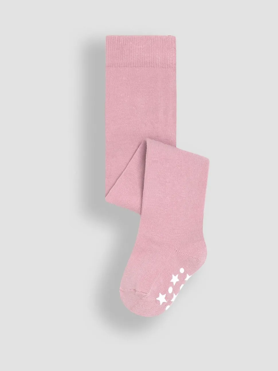 JoJo Maman Bébé Pale Pink Cotton Rich Plain Tights