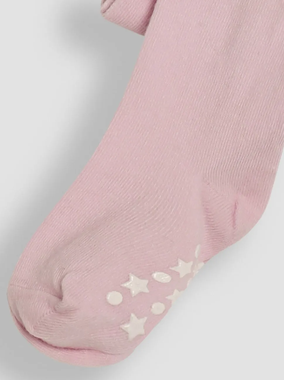 JoJo Maman Bébé Pale Pink Cotton Rich Plain Tights