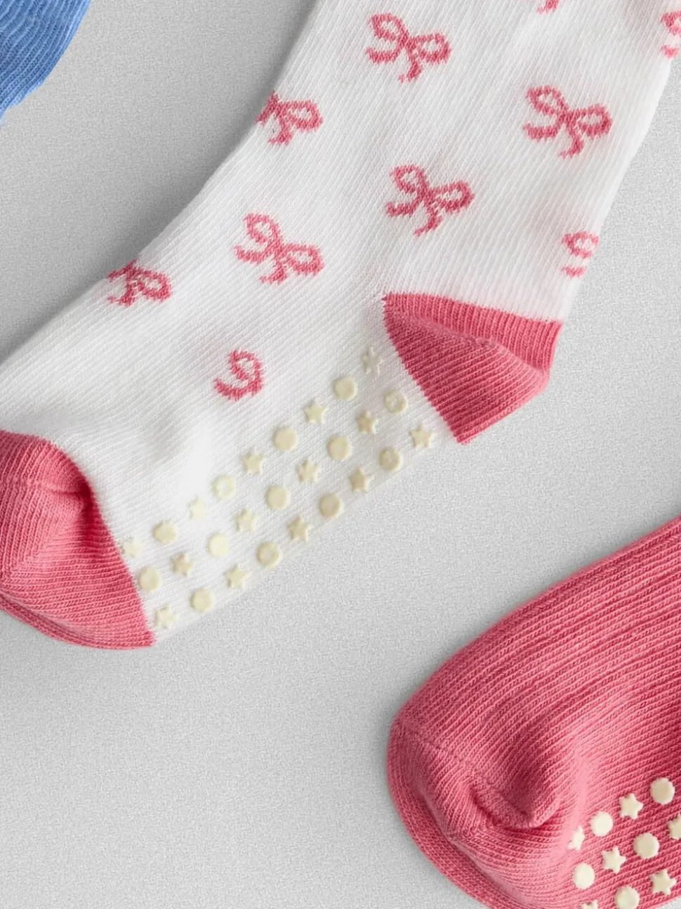 JoJo Maman Bébé Pink Bow 3-Pack Socks