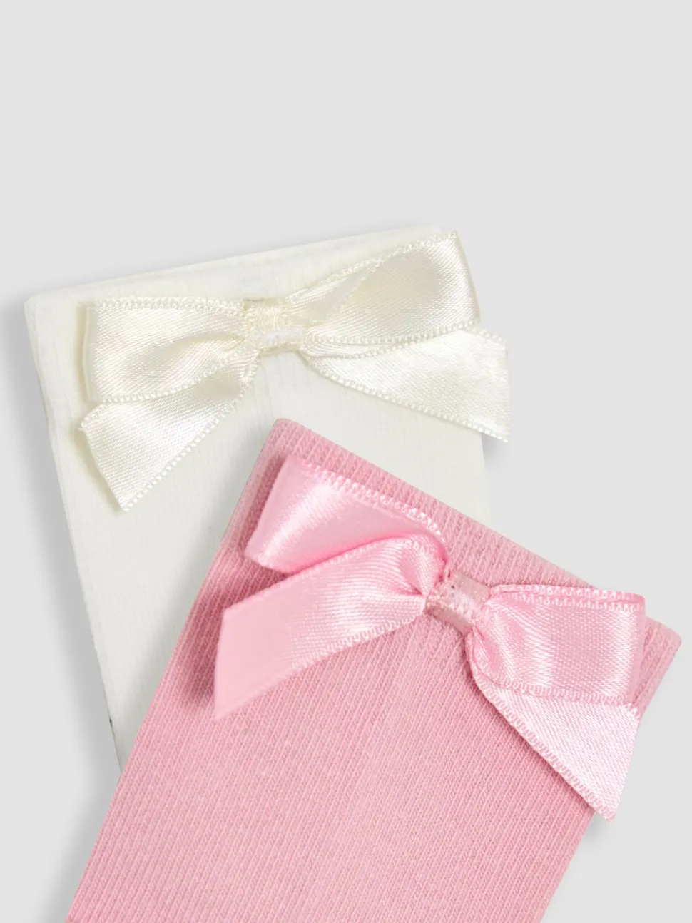 JoJo Maman Bébé Pink Bow Socks 2 Pack