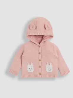 JoJo Maman Bébé Pink Button-Up Pocket Cardigan