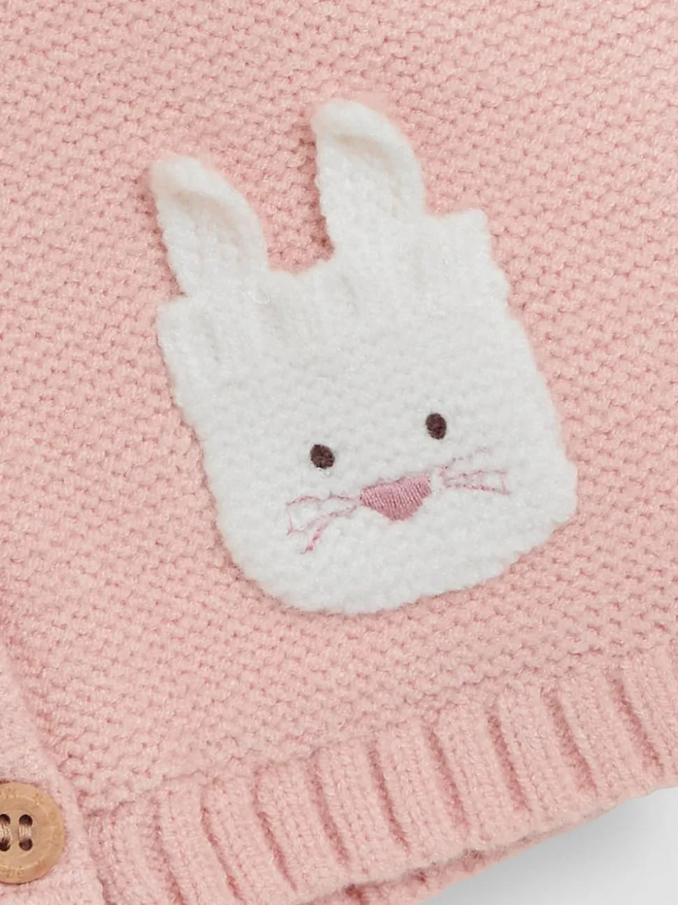JoJo Maman Bébé Pink Button-Up Pocket Cardigan