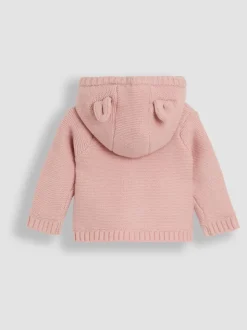 JoJo Maman Bébé Pink Button-Up Pocket Cardigan