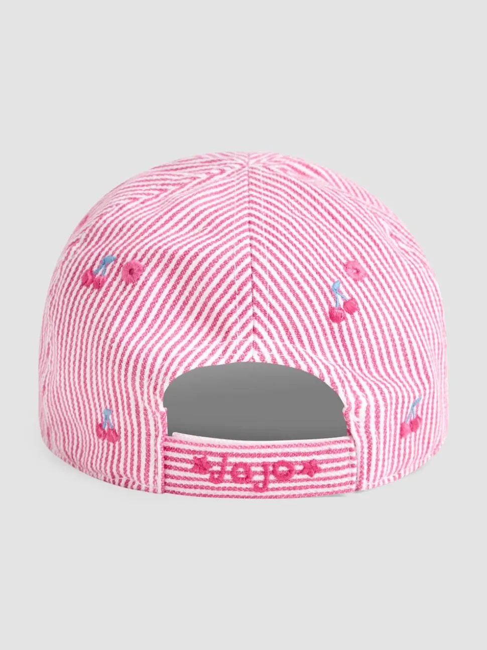 JoJo Maman Bébé Pink Cherry Embroidered Cap