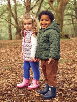 JoJo Maman Bébé Pink Cosy Lined Unicorn Ankle Wellies