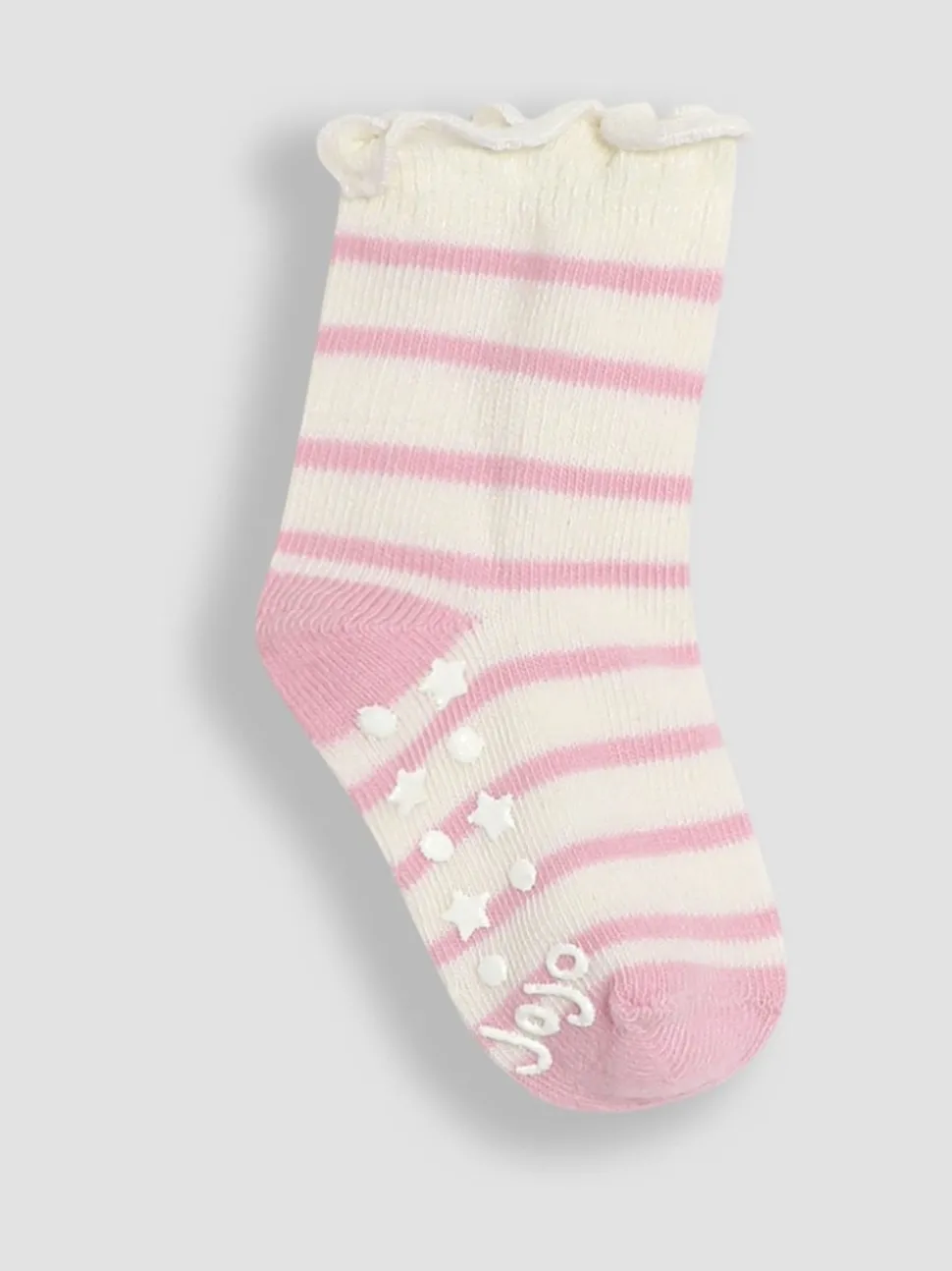 JoJo Maman Bébé Pink Cotton Frill Socks 3 Pack