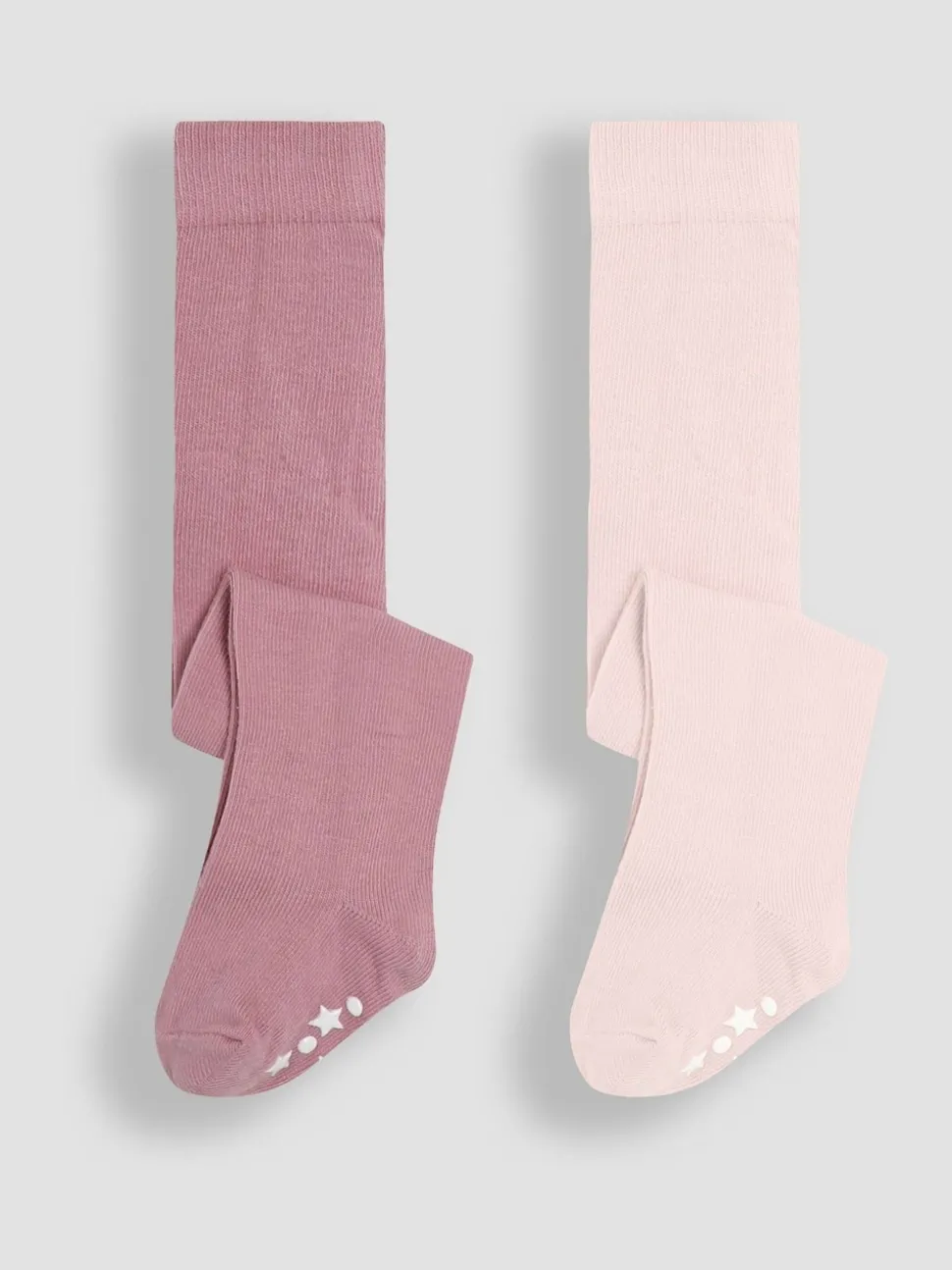 JoJo Maman Bébé Pink Cotton Rich Plain Tights