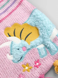 JoJo Maman Bébé Pink Dino Scarf