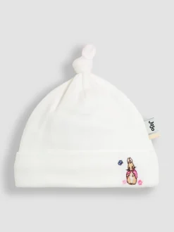 JoJo Maman Bébé Pink Ditsy Floral Flopsy 2- Pack Baby Hats