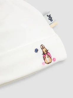 JoJo Maman Bébé Pink Ditsy Floral Flopsy 2- Pack Baby Hats