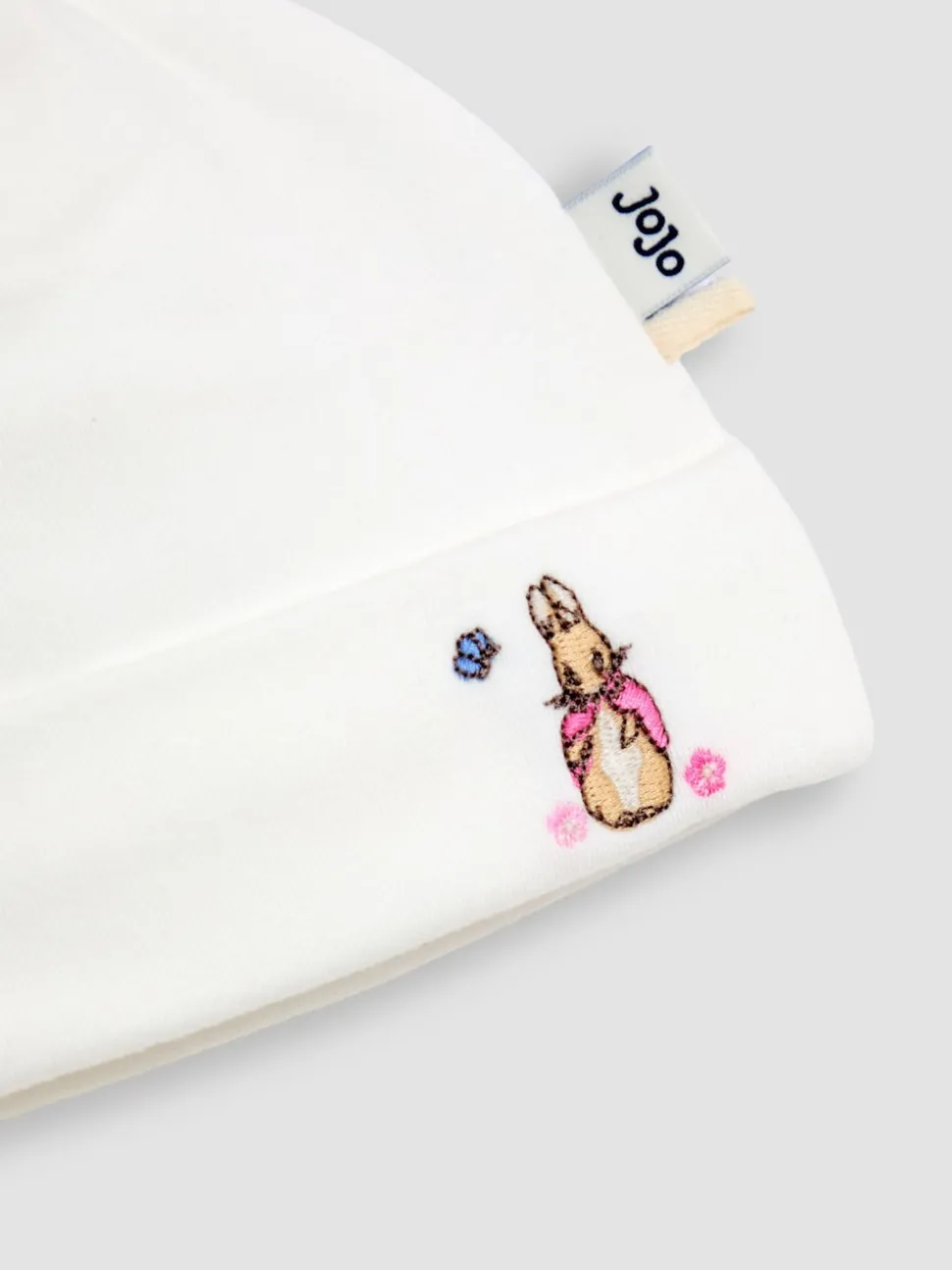 JoJo Maman Bébé Pink Ditsy Floral Flopsy 2- Pack Baby Hats