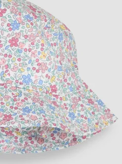 JoJo Maman Bébé Pink Ditsy Floral Pretty Sun Hat