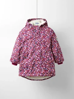 JoJo Maman Bébé Pink Ditsy Lined Parka
