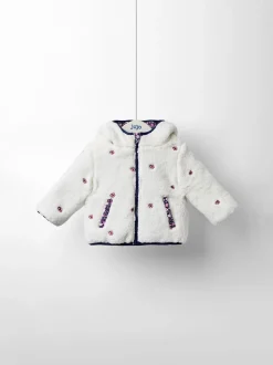 JoJo Maman Bébé Pink Embroidered Reversible Jacket