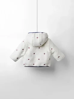 JoJo Maman Bébé Pink Embroidered Reversible Jacket