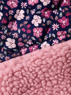 JoJo Maman Bébé Pink Embroidered Reversible Jacket