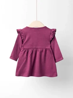 JoJo Maman Bébé Pink Fairy Mouse Appliqué Button Front Dress