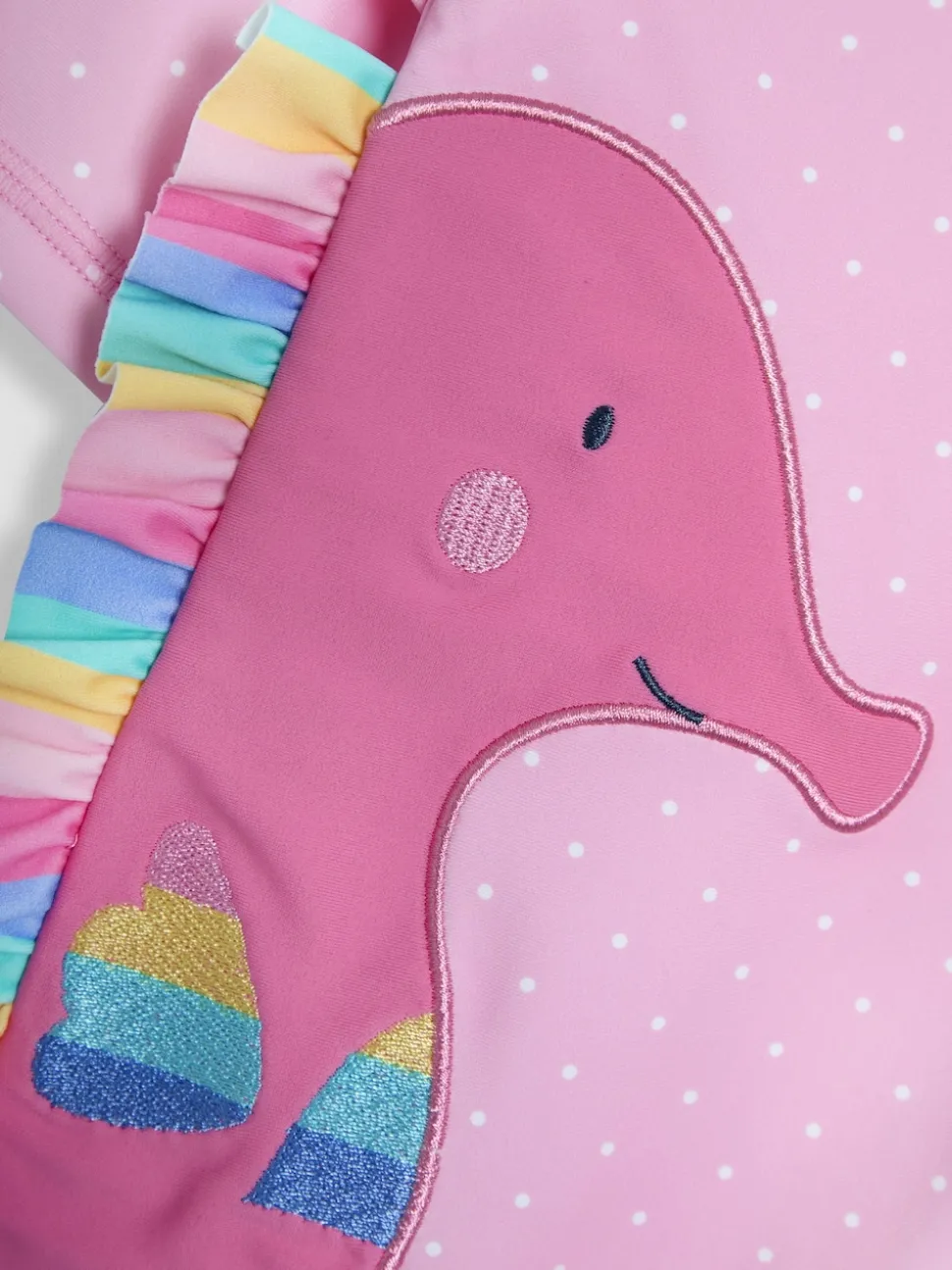 JoJo Maman Bébé Pink Fish Appliqué Sun Protection Suit
