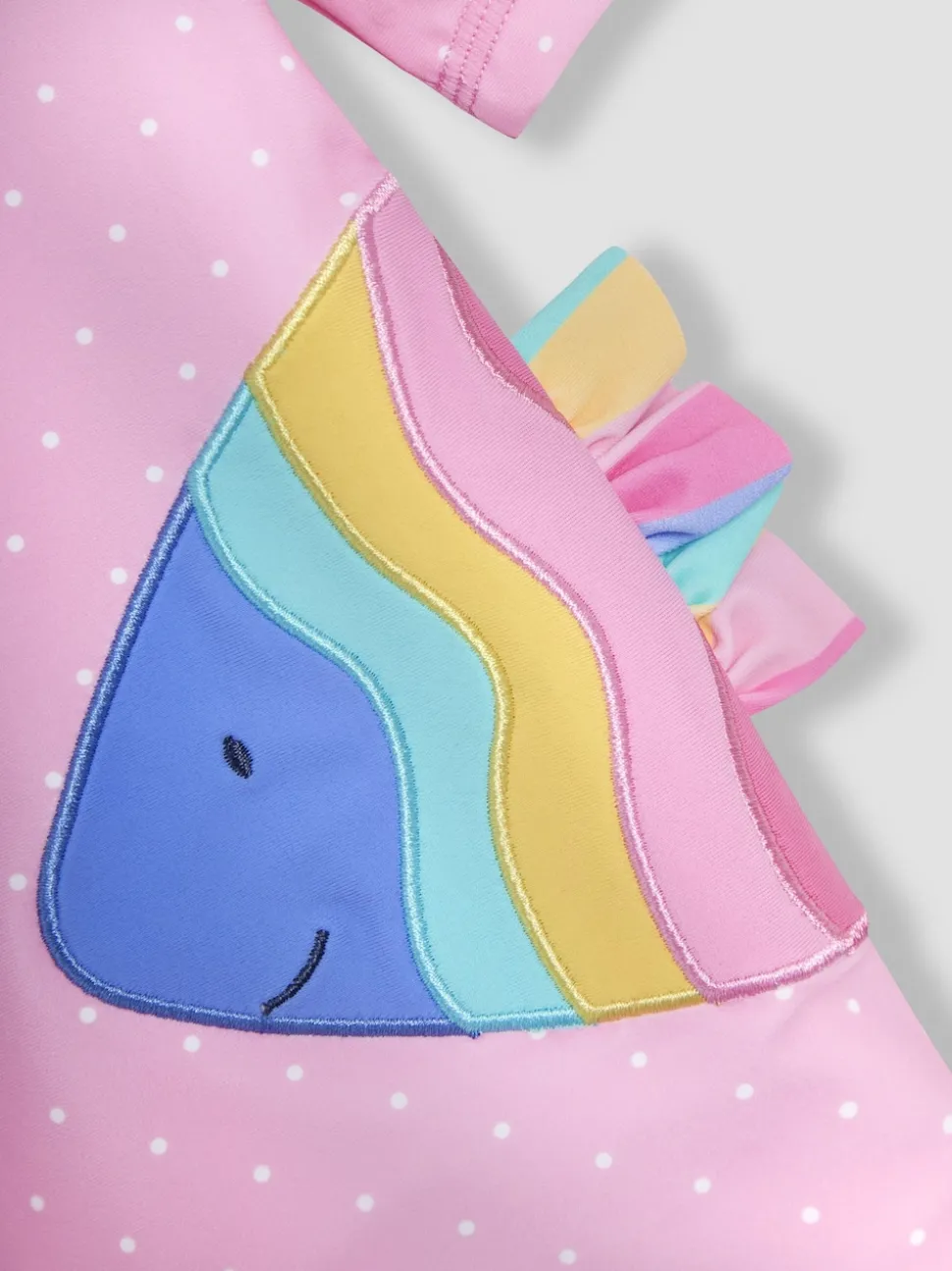 JoJo Maman Bébé Pink Fish Appliqué Sun Protection Suit