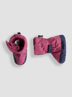JoJo Maman Bébé Pink Fleece Lined Booties