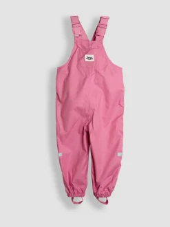 JoJo Maman Bébé Pink Pack-Away Waterproof Dungarees