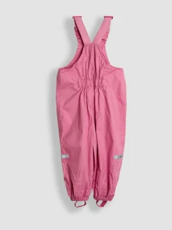 JoJo Maman Bébé Pink Pack-Away Waterproof Dungarees