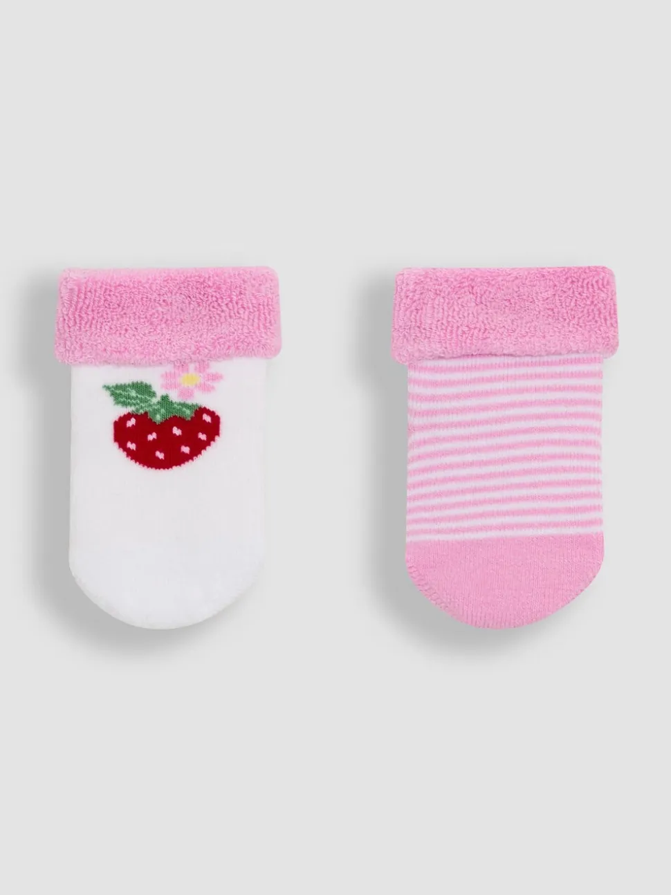 JoJo Maman Bébé Pink 2-Pack Baby Socks